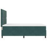 vidaXL Lit à ressorts avec matelas Vert foncé 140 x 190 cm Velours