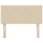 vidaXL Tête de Lit en Tissu Géométrique Crème 90 cm tissu