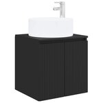 vidaXL Meuble de lavabo mural Noir 49 5 x 44 5 x 65 5 cm