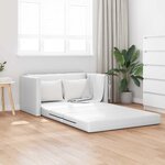 vidaXL Canapé-Lit Blanc 124 x 71 x 78 cm Cuir artificiel