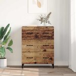 vidaXL Buffet Bois ancien 69 5 x 34 x 90 cm Bois d'ingénierie et fer