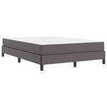 vidaXL Cadre de lit avec matelas Gris 140 x 200 cm tissu
