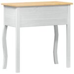 vidaXL Table console Blanc 73 x 35 x 73 cm Pin massif