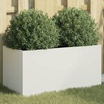 vidaXL Jardinière blanc 62x30x29 cm acier