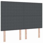 vidaXL Lit à ressort LED Gris foncé et blanc 160 x 200 cm