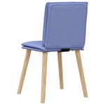 vidaXL Chaises à manger lot de 4 bleu jean tissu
