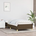 vidaXL Cadre de lit sans matelas marron foncé 100x200 cm tissu