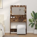 vidaXL Coiffeuse Chêne fumé 79 x 41 x 135 cm Bois d'ingénierie