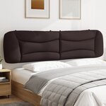vidaXL Coussin de tête de lit marron foncé 200 cm tissu