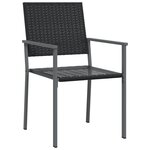 vidaXL Ensemble de salle à manger de jardin 5 pièces en poly rotin noir