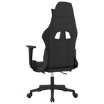 vidaXL Chaise de jeu de massage avec repose-pied Noir et taupe Tissu