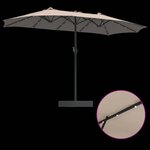 vidaXL Parasol de jardin Taupe 385 x 209 x 244 cm Polyester