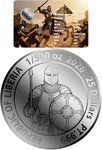 Pièce de monnaie en Platine 25 Dollars g 0.062 (1/500 oz) Millésime 2026 PLATE ARMOUR (PRÉCOMMANDE)
