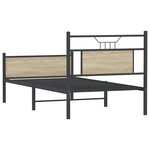 vidaXL Cadre de lit sans matelas chêne sonoma 75x190 cm