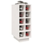 vidaXL Armoire à vin Blanc 23x34x61 cm Bois de pin massif