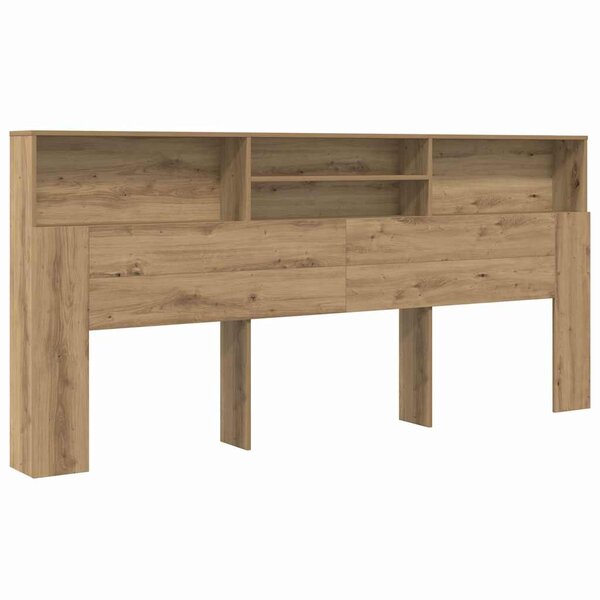 vidaXL Cabinet de Tête de Lit Chêne artisanal 220 x 19 x 101 5 cm