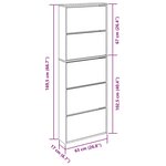 vidaXL Armoire à chaussures miroir 5niveaux Chêne marron 63x17x169 5cm