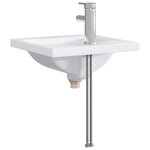 vidaXL Lavabo de salle de bains Chrome 42 x 40 x 16 5 cm métal