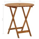 vidaXL Ensemble à manger de jardin pliable 3 Pièces Bois d'acacia solide