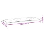 vidaXL Coussins de banc de jardin lot de 2 beige mélangé tissu