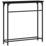 vidaXL Table Console avec étagère Chêne noir 75 x 19 5 x 75 cm