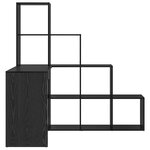 vidaXL Bureau d'angle avec étagère Chêne noir 101.5 x 149.5 x 149.5 cm