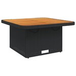vidaXL Salon de jardin 5 Pièces avec coussins Noir Résine tressée