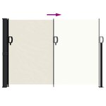 vidaXL Auvent latéral rétractable crème 140x500 cm