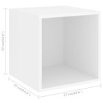 vidaXL Armoire murale Blanc 37x37x37 cm Bois d’ingénierie
