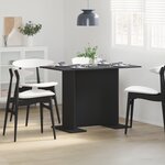 vidaXL Table à manger noire 100x60x75 cm en bois composite