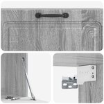 vidaXL Meuble TV mural Sonoma gris 98 x 41 x 30 cm Bois d'ingénierie