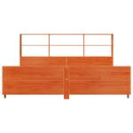 vidaXL Cadre de lit sans matelas cire marron 200x200cm bois pin massif