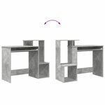 vidaXL Bureau Gris béton 106 x 40 x 88.5 cm Bois d'ingénierie