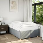 vidaXL Cadre de lit sans matelas gris clair 120x200 cm tissu