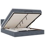 VidaXL Cadre de lit ottoman avec matelas gris foncé 160x200 cm velours