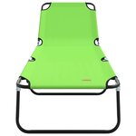 vidaXL Chaise longue pliante 1-personne Vert 56 x 189 x 87 cm tissu