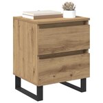 vidaXL Cabinet de chevet avec tiroir Chêne artisanal 40 x 35 x 50 cm