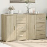 vidaXL Buffets 2 Pièces chêne sonoma 60x31x70 cm bois d'ingénierie