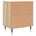 vidaXL Tables de chevet 2Pièces chêne sonoma 40x30x50cm bois d'ingénierie
