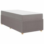 vidaXL Cadre de lit avec matelas Taupe 80 x 200 cm tissu