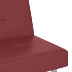 vidaXL Canapé-lit avec porte-gobelets rouge bordeaux similicuir