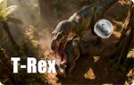 Pièce de monnaie en Platine 12 Dollars g 0.031 (1/1000 oz) Millésime 2026 T-REX 1/1000 (PRÉCOMMANDE)