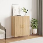 vidaXL Buffet chêne sonoma 69 5x34x90 cm bois d'ingénierie