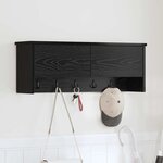 vidaXL Porte-manteau mural avec étagère Chêne noir 80 x 20 x 30 cm