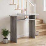 vidaXL Table console Sonoma gris 100 x 39 5 x 75 cm Bois d'ingénierie