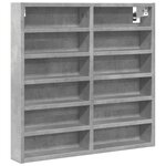 vidaXL Armoire à vitrine gris béton 60x8 5x58 cm bois d'ingénierie