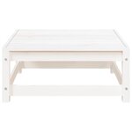 vidaXL Repose-pieds de jardin avec coussins lot de 2 Blanc Bois de pin