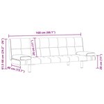 vidaXL Canapé-lit réglable avec deux oreillers Similicuir Noir