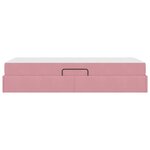 vidaXL Lit avec rangement et matelas Rose 100 x 200 cm Velours