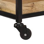 vidaXL Chariot de cuisine 60x40x80 cm bois de manguier brut massif